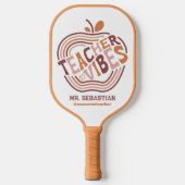 Aangepaste leraar Vibes Boho Apple Geweldige leraa Pickleball Paddle (Voorkant)