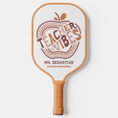 Aangepaste leraar Vibes Boho Apple Geweldige leraa Pickleball Paddle (Achterkant)
