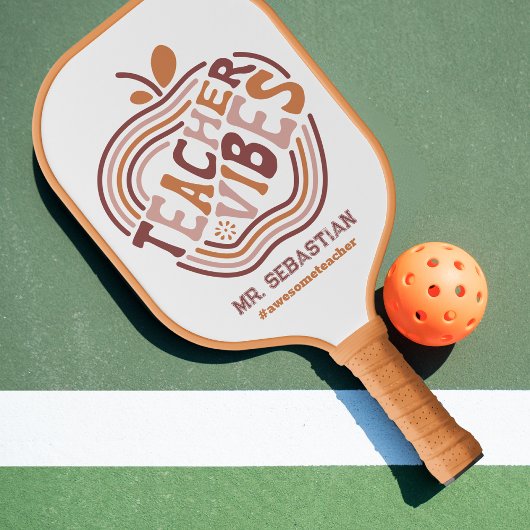 Aangepaste leraar Vibes Boho Apple Geweldige leraa Pickleball Paddle