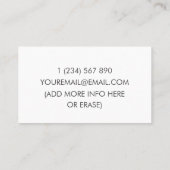 Aangepaste leraar visitekaartje (Achterkant)