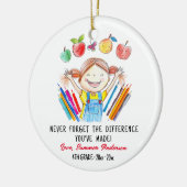Aangepaste leraar waardering cadeau keramisch ornament (Links)