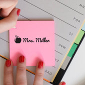 Aangepaste leraar zelf inkt stempel met naam + app