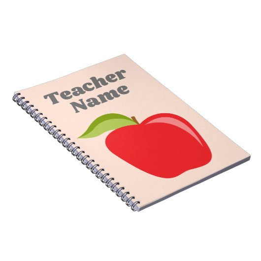 Aangepaste leraarappel met moderne appel notitieboek (Rechterzijde)