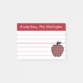 Aangepaste leraar's Apple Post It Notes Gift Cadea (Voorkant)
