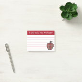 Aangepaste leraar's Apple Post It Notes Gift Cadea (Kantoor)
