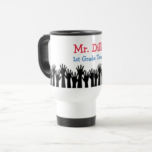 Aangepaste leraren Reisboor Reisbeker (Voorkant links)