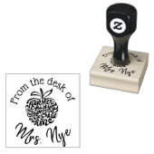 Aangepaste leraren! Vanaf het bureau van 2x2 Rubberstempel (Gestempeld)