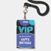 Aangepaste lerarenklas VIP-verjaardag Badge (Voorzijde met lanyard)