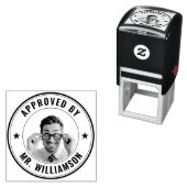 Aangepaste lerarennaam Grappig Gezicht Goedkeuring Zelfinktende Stempel (In situ)