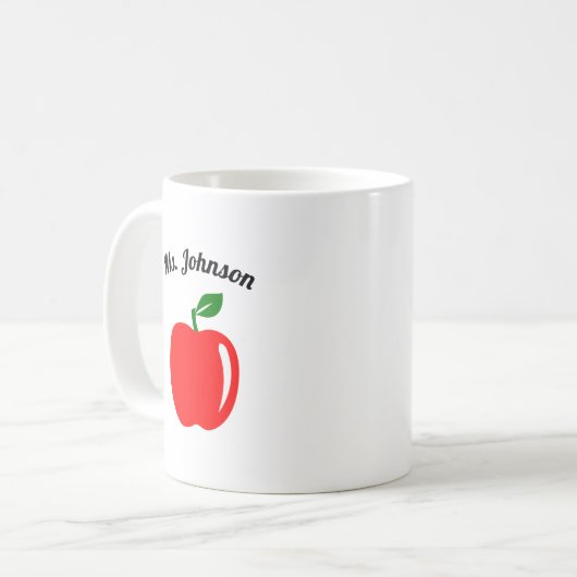 Aangepaste lerarennaam koffiemok (Voorkant links)