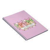Aangepaste lerarennaam notitieboek | Mooie strik l (Rechterzijde)