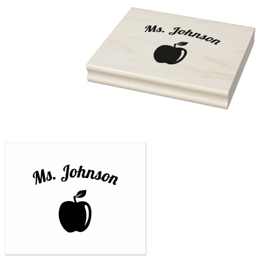 Aangepaste lerarennaam rubberstempel (Gestempeld)