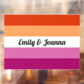 Aangepaste Lesbische Vlag Pride Maand Venster Clin Raamsticker (Vel 2)