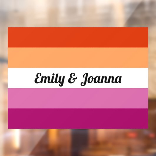 Aangepaste Lesbische Vlag Pride Maand Venster Clin Raamsticker (Vel 2)