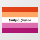 Aangepaste Lesbische Vlag Pride Maand Venster Clin Raamsticker (Vel)