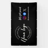 Aangepaste Let's Get Social Media website logo Ban Spandoek (Verticaal)