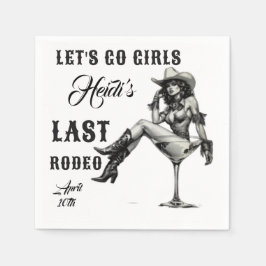 Aangepaste Let's Go Rodeo voor vrijgezellenfeestje Servet