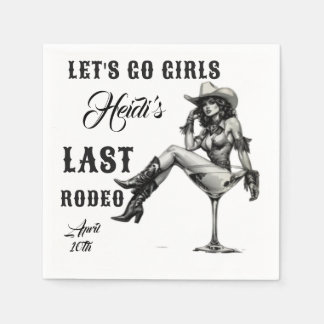 Aangepaste Let's Go Rodeo voor vrijgezellenfeestje Servet