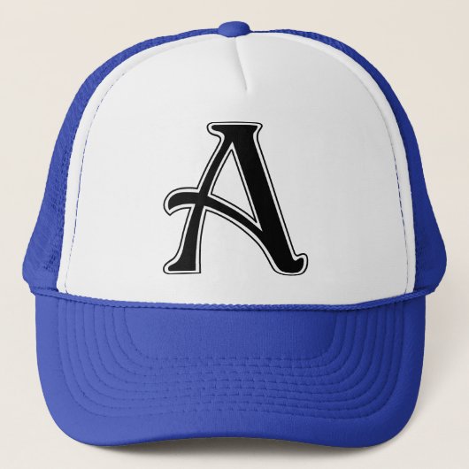 Aangepaste letter "A"-Initiaal Trucker Pet (Voorkant)