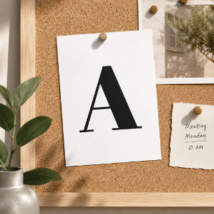 Aangepaste Letter Ansichtkaart   Witte Initiële Ma Briefkaart