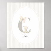 Aangepaste letter C kinderkamer muurkunst - Baby n Poster (Voorkant)