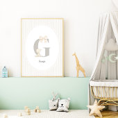 Aangepaste letter G-kinderkamer muurkunst - Baby n Poster