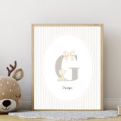 Aangepaste letter G-kinderkamer muurkunst - Baby n Poster