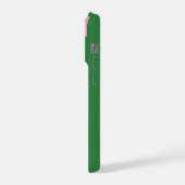 Aangepaste letter, kleuraccent-monogram, groen en  iPhone hoesje (Linkerkant)