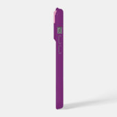 Aangepaste letter, kleurpop-monogram, paars en roz iPhone hoesje (Linkerkant)