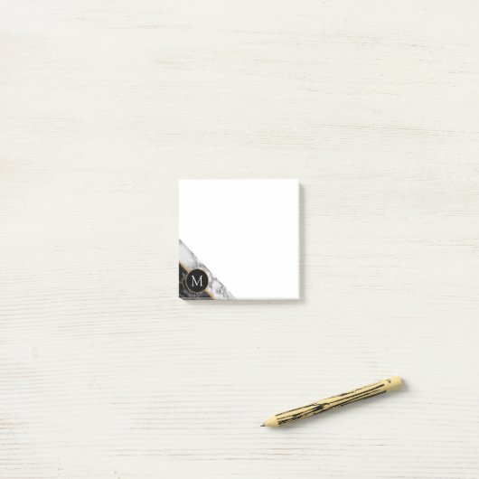 Aangepaste Letter-marmer Post-it® Notes (Op bureau)