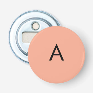 Aangepaste Letter Monogram Perzik Button Flesopener