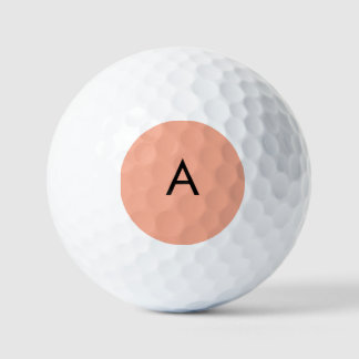 Aangepaste Letter Monogram Perzik Golfballen