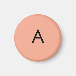 Aangepaste Letter Monogram Perzik Magneet