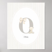 Aangepaste letter O kinderkamer muur kunst - Baby  Poster (Voorkant)