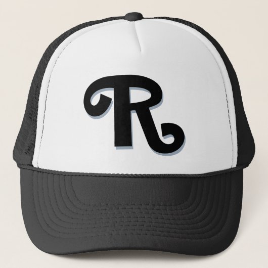 Aangepaste letter "R" Trucker Pet (Voorkant)