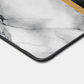 Aangepaste Letter Zwart Wit Marmeren Bureaumat (Hoek)