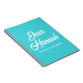 Aangepaste letters aan de bruid Hen Do Bruidsfeest Notitieboek (Rechterzijde)