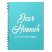 Aangepaste letters aan de bruid Hen Do Bruidsfeest Notitieboek (Voorkant)