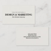 Aangepaste  lettertypen visitekaartje (Voorkant / Achterkant)