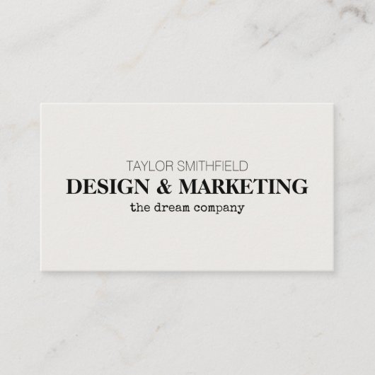 Aangepaste  lettertypen visitekaartje (Voorkant)