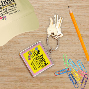 Aangepaste leuk citaat voor schoolbegeleider sleutelhanger