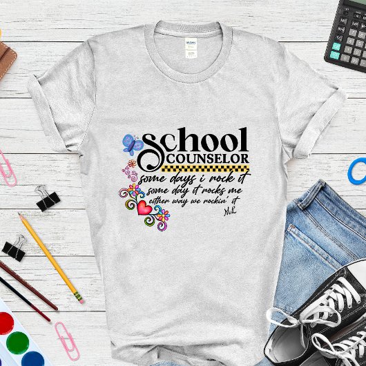 Aangepaste leuk citaat voor schoolbegeleider t-shirt