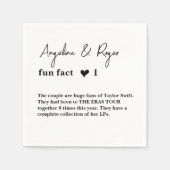 Aangepaste Leuk Feit Servetten Modern Script Weddi (Voorkant)