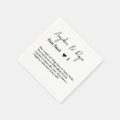 Aangepaste Leuk Feit Servetten Modern Script Weddi (Hoek)