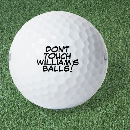 Aangepaste leuke boodschap en naam golfballen
