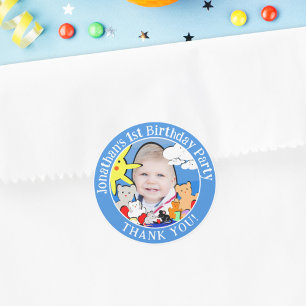 Aangepaste Leuke Dieren Verjaardag Bedankt Ronde Sticker