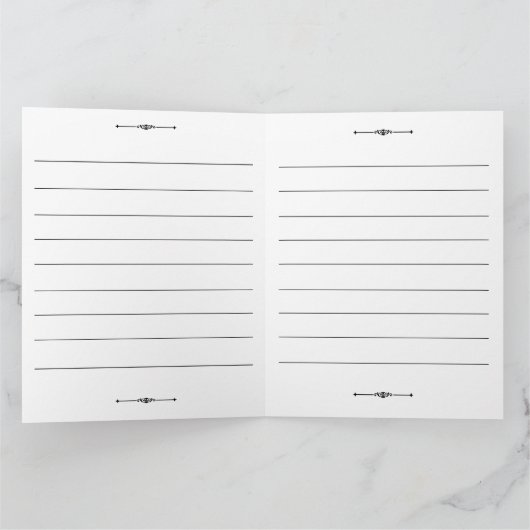 Aangepaste Leuke Geloften Trouwkrant Trouwgeloften Kaart (Binnen)