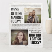 Aangepaste Leuke Geloften Trouwkrant Trouwgeloften Kaart (Achterkant)