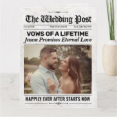 Aangepaste Leuke Geloften Trouwkrant Trouwgeloften Kaart (Voorkant)