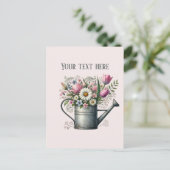 Aangepaste leuke gemengde bloemen briefkaart (Staand voorkant)